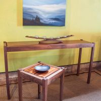 Moat Walnut Console Table Maple Top